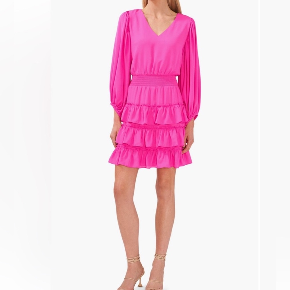 Halogen Pink Tiered Dress